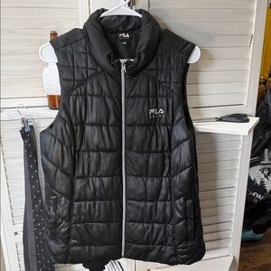 Fila Black Puffer Vest